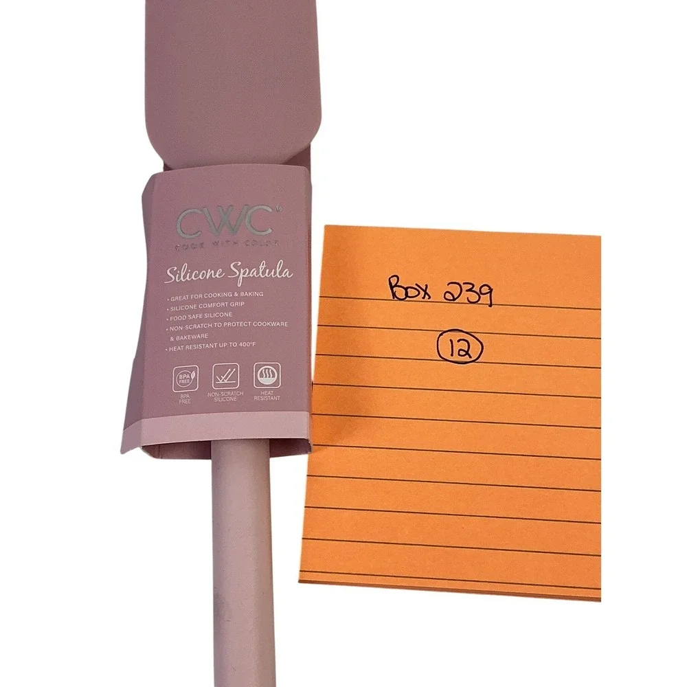 CWC Cook With Color‎ Pink Silicone Turner & Spatula Set BPA Free 450F